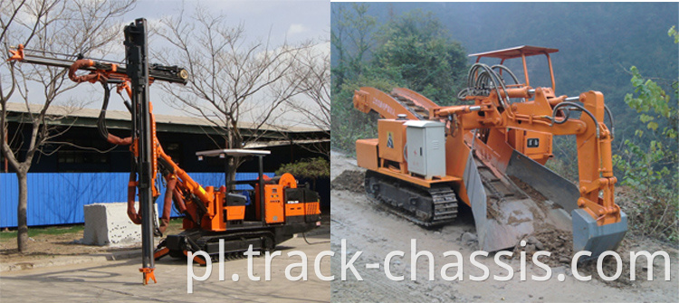 W dół otworu wiertnicza 8 -tonowa stalowa podwozie z otworami